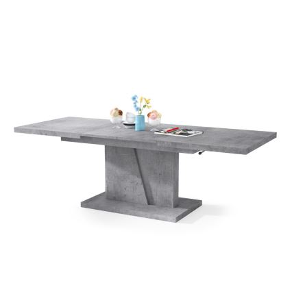 Mesa de centro dobrável com tampo elevatório NINO cinzento