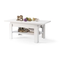 Mesa de centro dobrável com tampo elevatório ROY branco