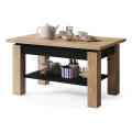 Mesa de centro dobrável com uma prateleira ADONIS carvalho/preto