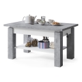 Mesa de centro dobrável com uma prateleira ADONIS cinzento/branco