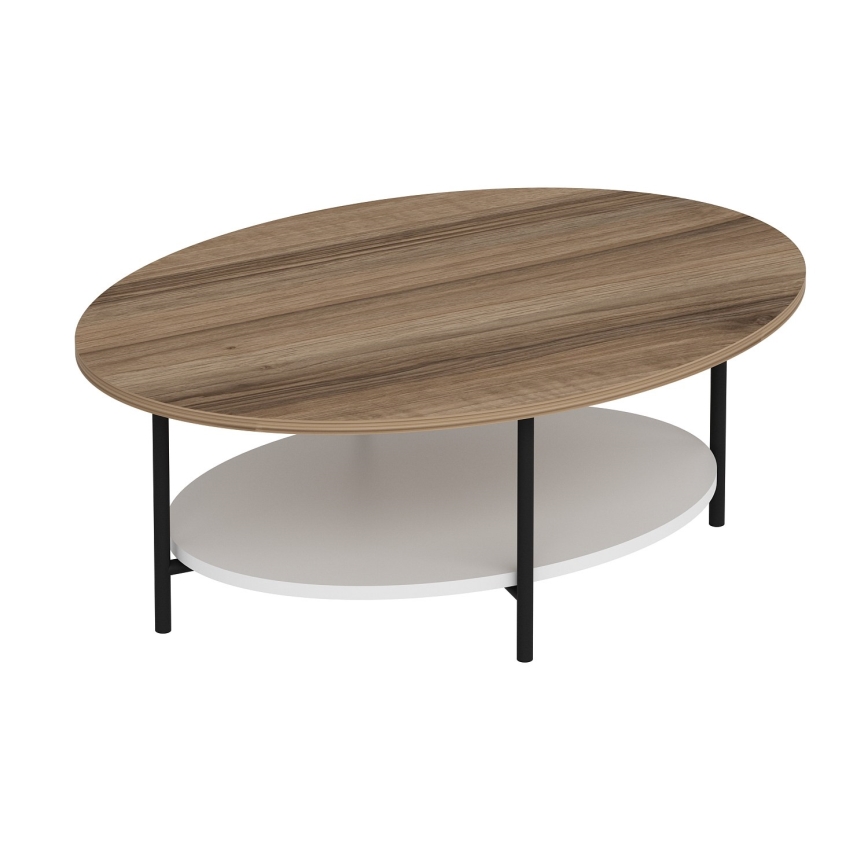 Mesa de centro ELIS 36x90 cm carvalho/branco