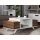 Mesa de centro ERIBERTO 43,8x90 cm castanho/branco