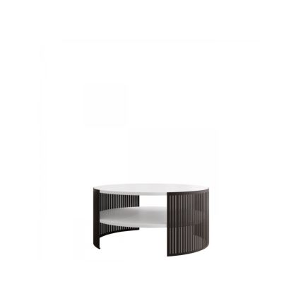 Mesa de centro FIKOLI 40x75 cm preto/branco