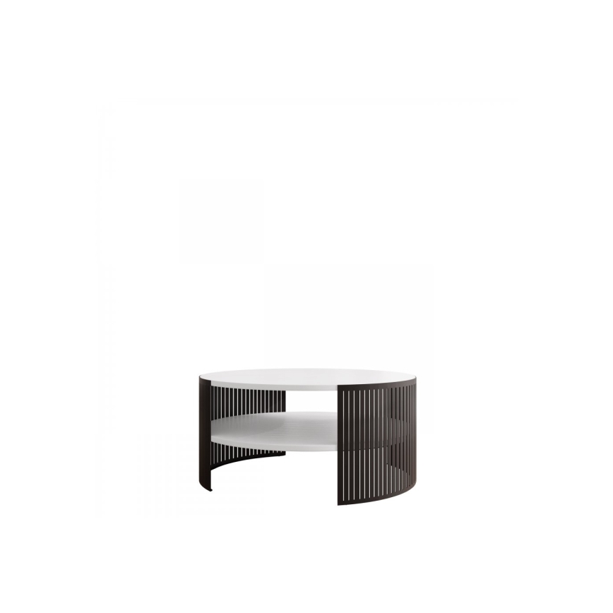 Mesa de centro FIKOLI 40x75 cm preto/branco
