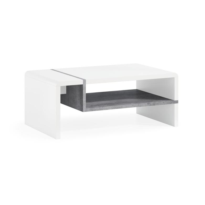 Mesa de centro FRED branco/cinzento