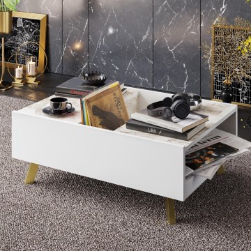 Mesa de centro FRIDA 63x90 cm branco
