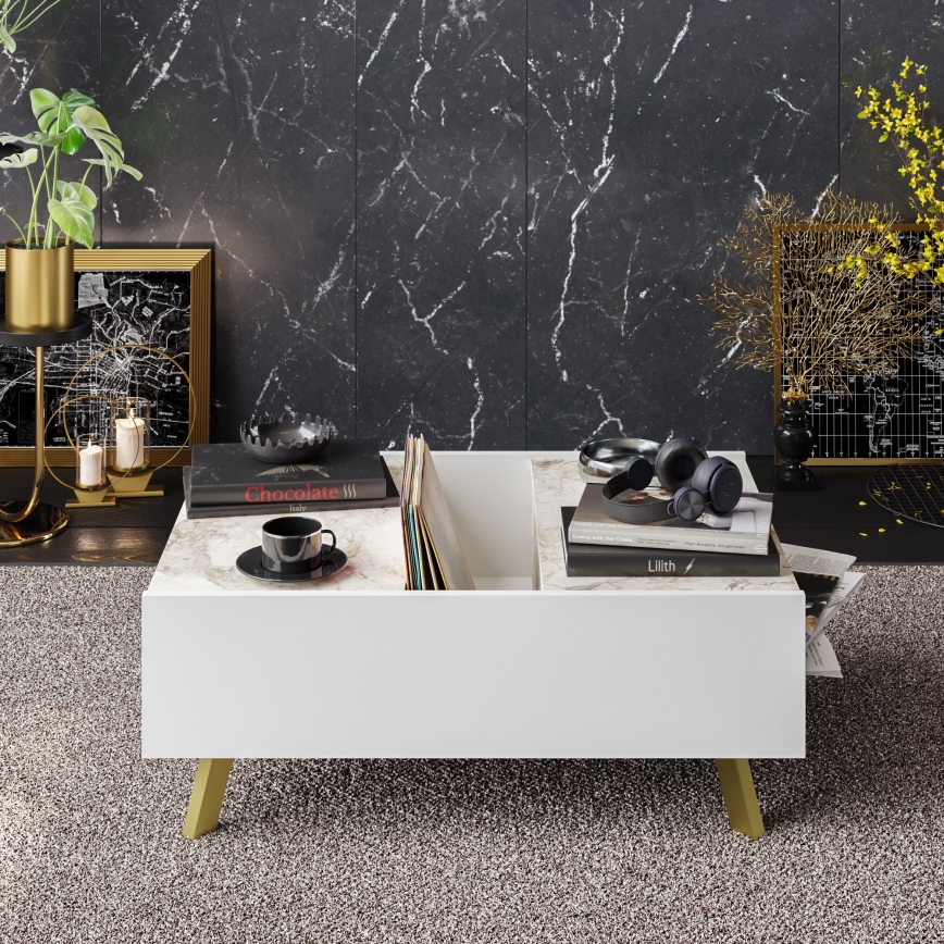 Mesa de centro FRIDA 63x90 cm branco