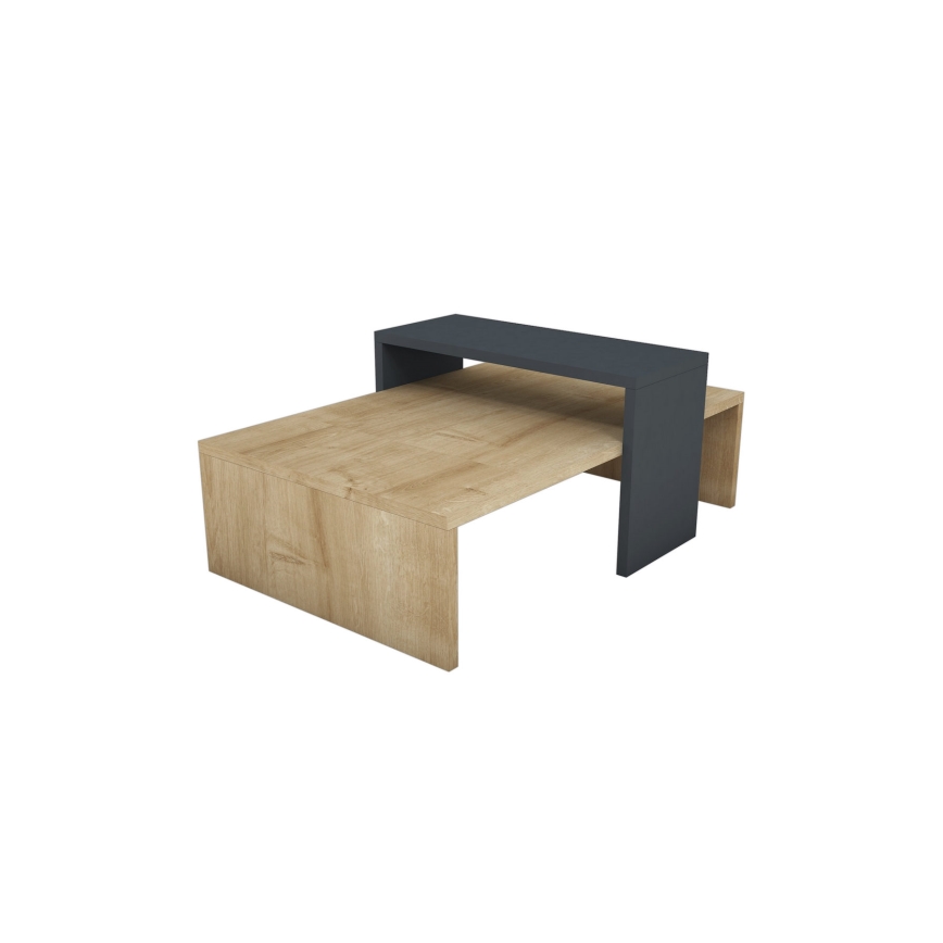 Mesa de centro GLOW 31,8x80 cm bege/antracite