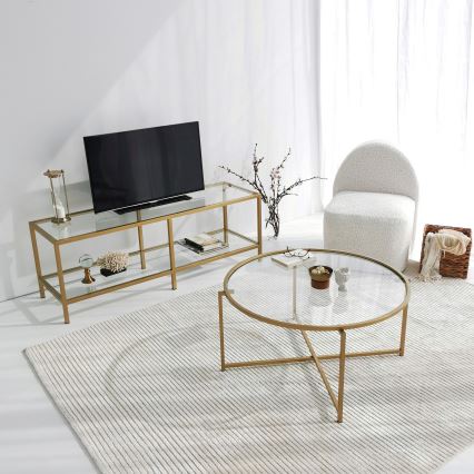 Mesa de centro GOLD SUN 40x83 cm dourado