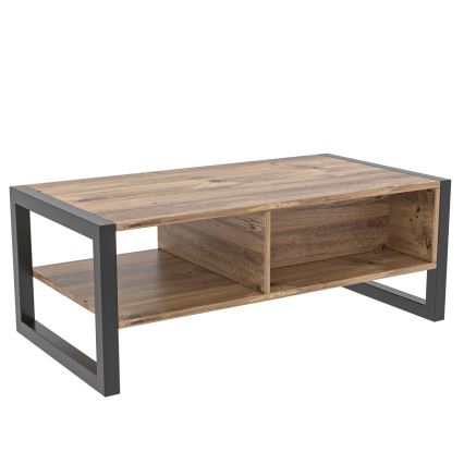 Mesa de centro HALDIZEN 55x105 cm preto/castanho