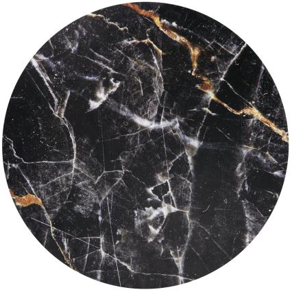 Mesa de centro HARISSA 41x42 cm preto/preto decoração em mármore