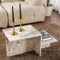 Mesa de centro HARMONY 40x80 cm decoração em mármore