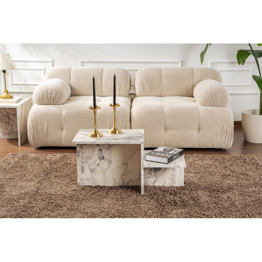 Mesa de centro HARMONY 40x80 cm decoração em mármore