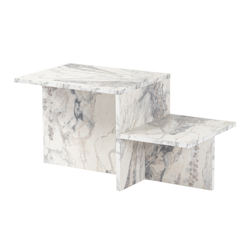 Mesa de centro HARMONY 40x80 cm decoração em mármore