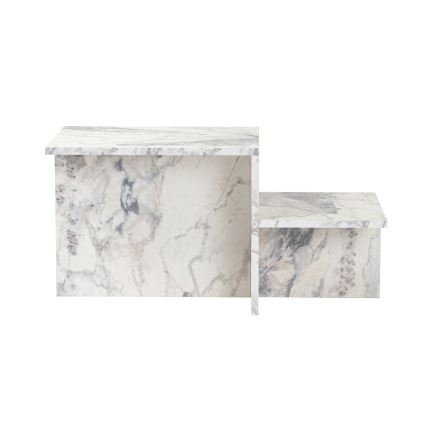 Mesa de centro HARMONY 40x80 cm decoração em mármore