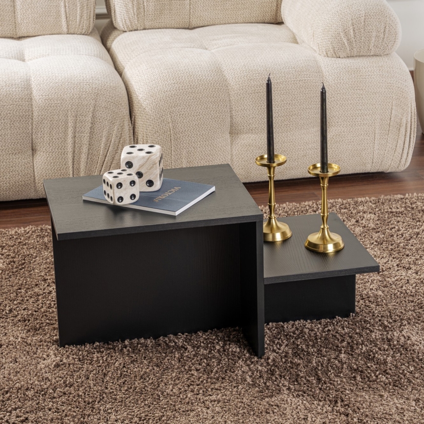 Mesa de centro HARMONY 40x80 cm preto