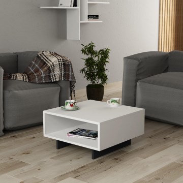 Mesa de centro HOLA 32x60 cm branco/preto