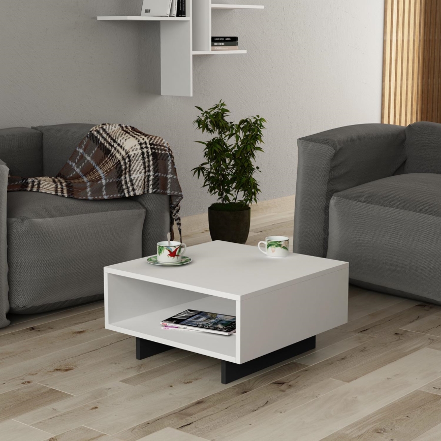 Mesa de centro HOLA 32x60 cm branco/preto