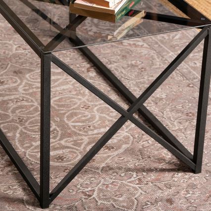 Mesa de centro ILIOMAR 46,6x94 cm preto