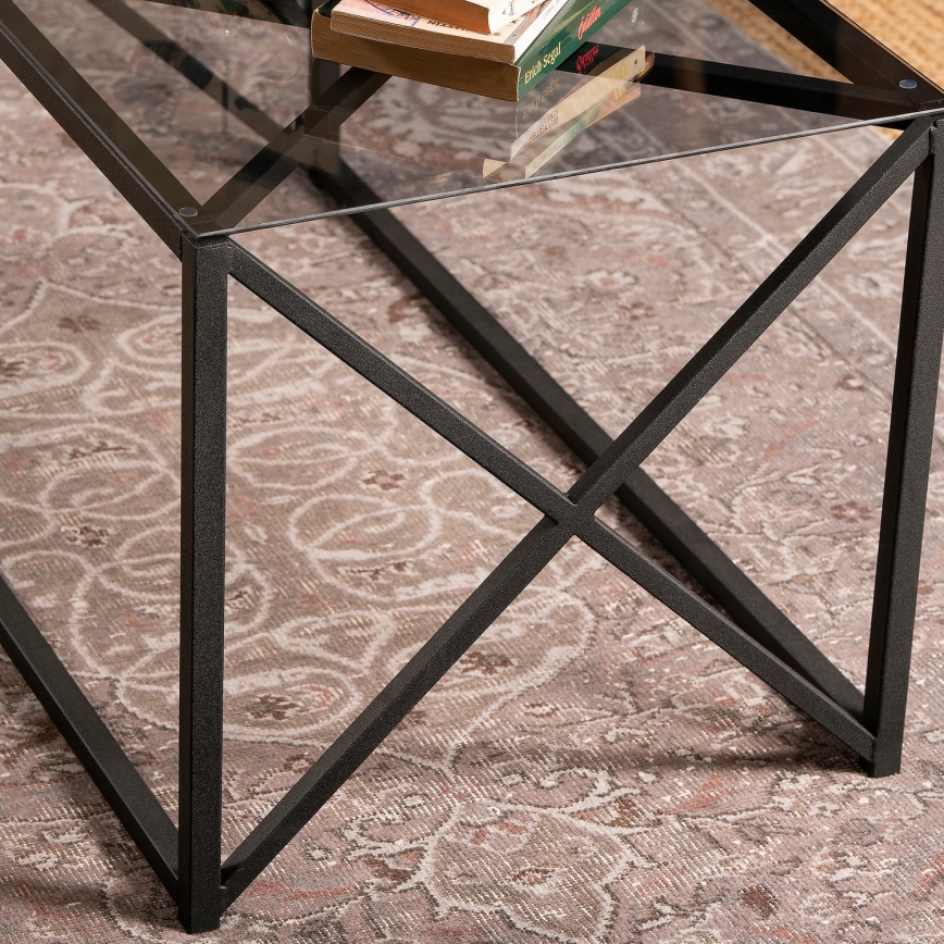 Mesa de centro ILIOMAR 46,6x94 cm preto