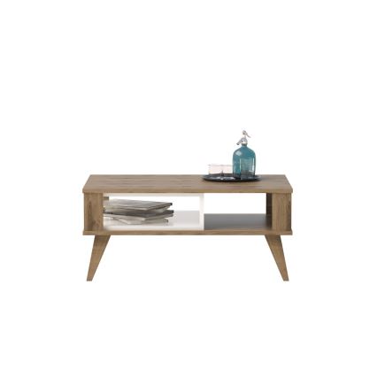 Mesa de centro IONIS 40x90 cm castanho/branco