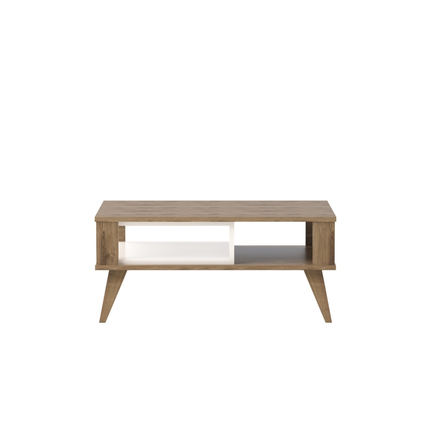 Mesa de centro IONIS 40x90 cm castanho/branco
