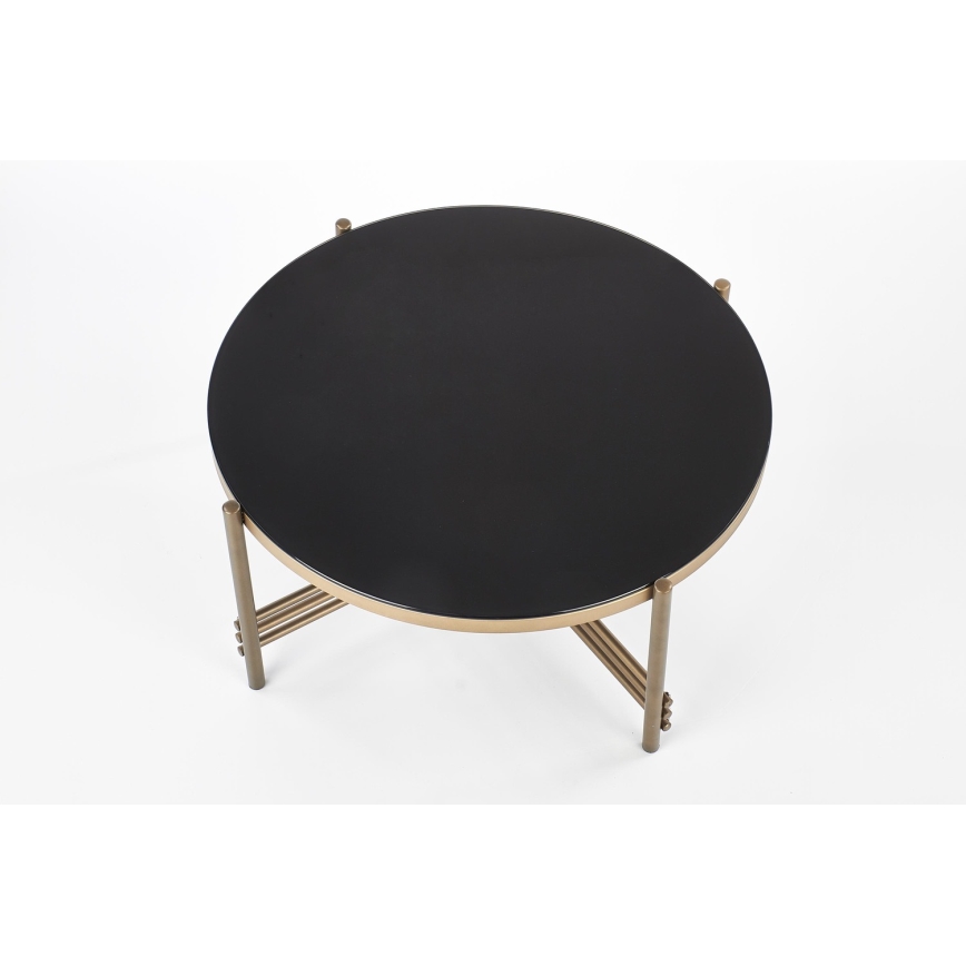 Mesa de centro ISMENA 41x80 cm dourado/preto