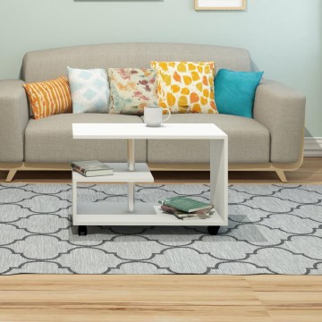 Mesa de centro KARANFIL 52,5x80 cm branco