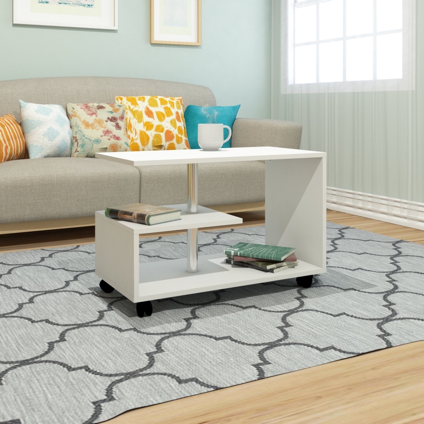 Mesa de centro KARANFIL 52,5x80 cm branco