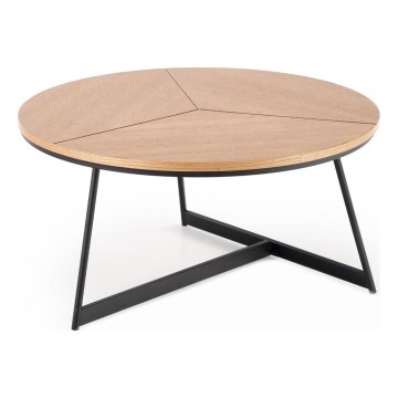 Mesa de centro KARIDA 41x80 cm bege/preto