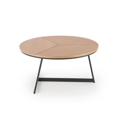Mesa de centro KARIDA 41x80 cm bege/preto