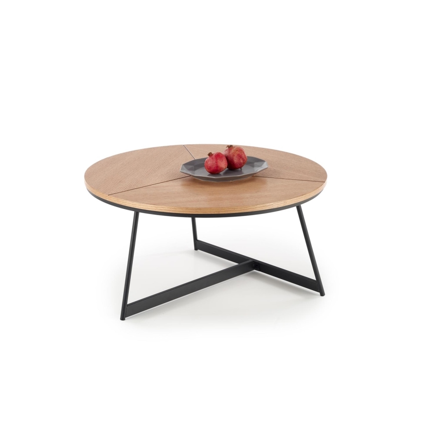 Mesa de centro KARIDA 41x80 cm bege/preto