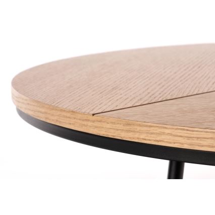 Mesa de centro KARIDA 41x80 cm bege/preto