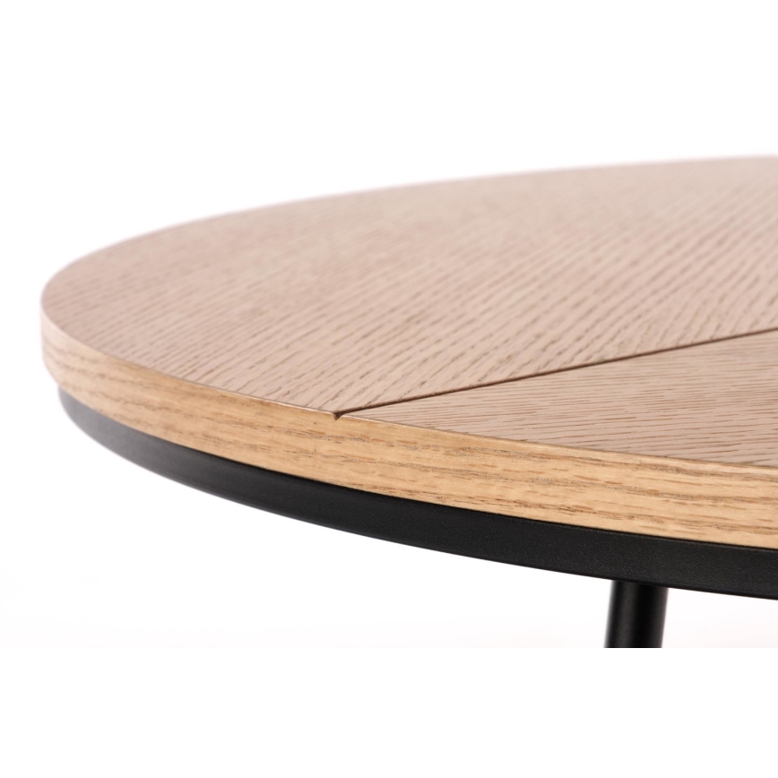 Mesa de centro KARIDA 41x80 cm bege/preto