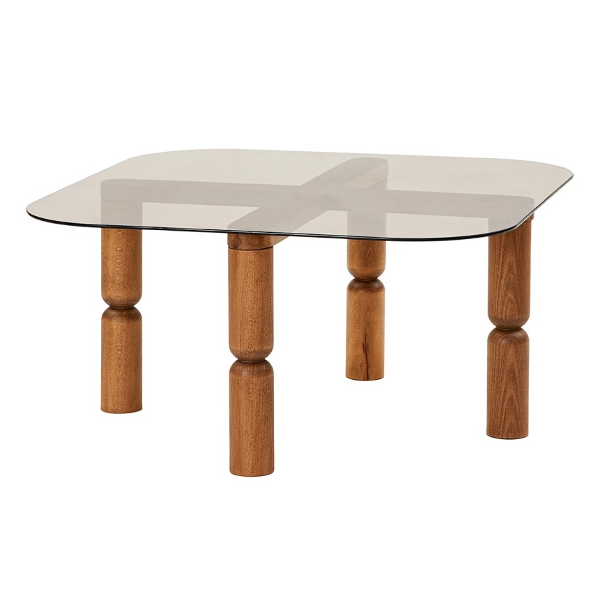 Mesa de centro KEI 40x80 cm castanho/bronze