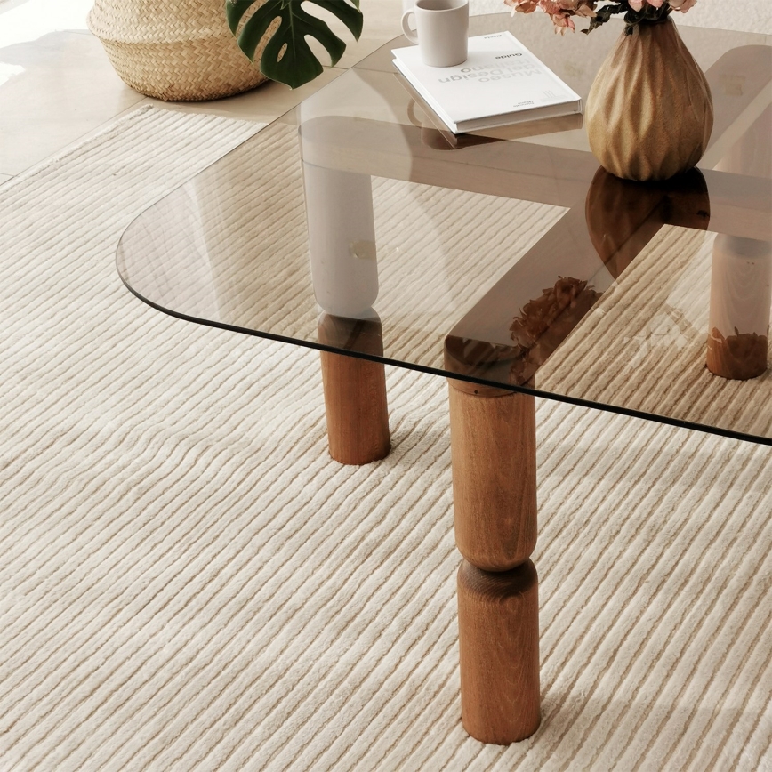 Mesa de centro KEI 40x80 cm castanho/bronze