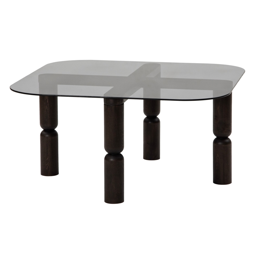 Mesa de centro KEI 40x80 cm castanho/preto