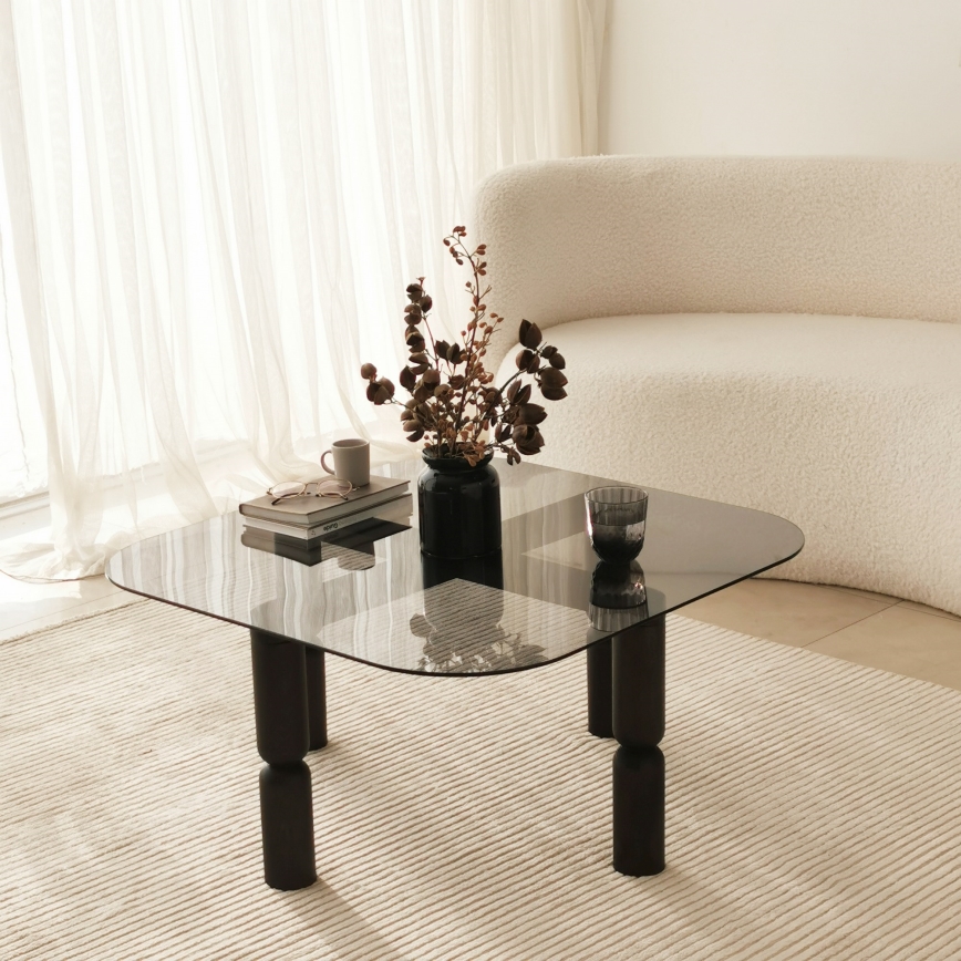 Mesa de centro KEI 40x80 cm castanho/preto