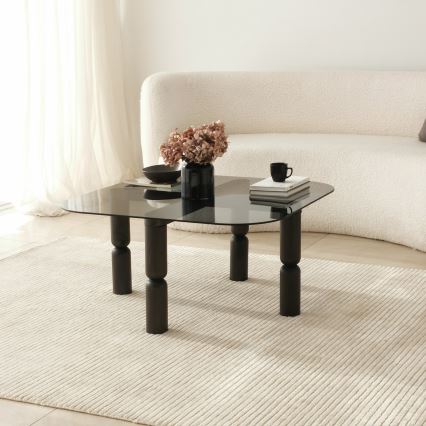 Mesa de centro KEI 40x80 cm castanho/preto