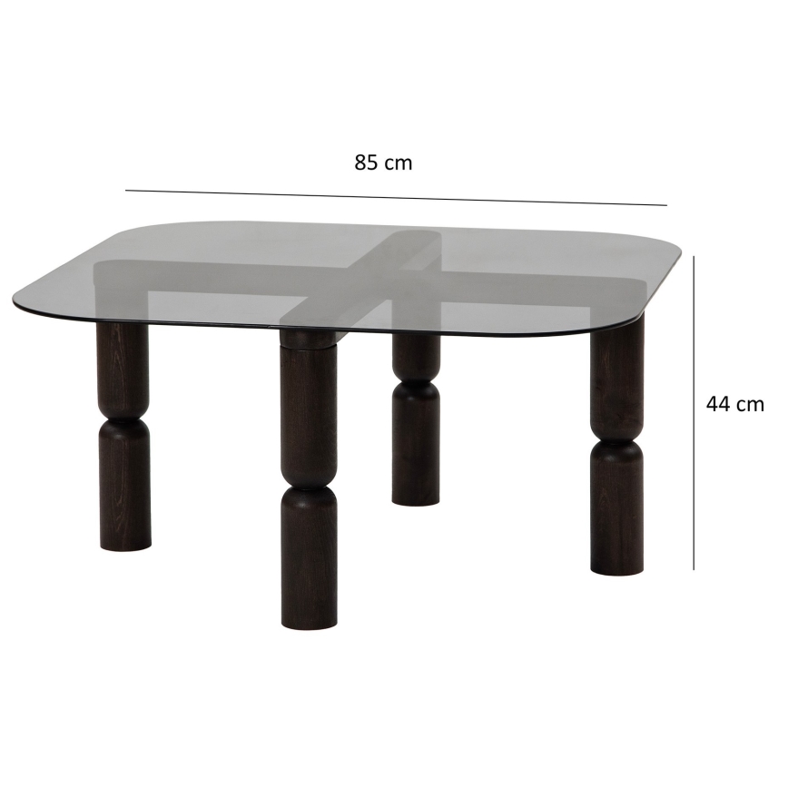 Mesa de centro KEI 40x80 cm castanho/preto
