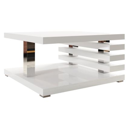 Mesa de centro KYOTO 31x60 cm branco brilhante