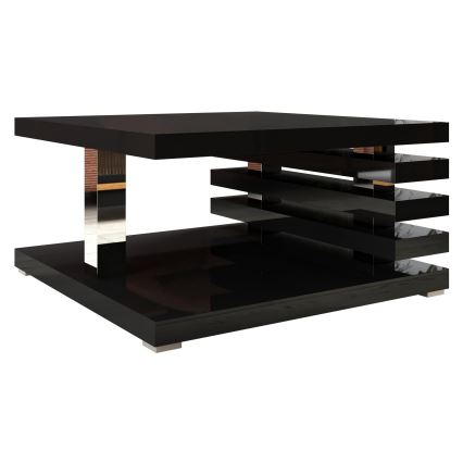 Mesa de centro KYOTO 31x60 cm lesklá preto