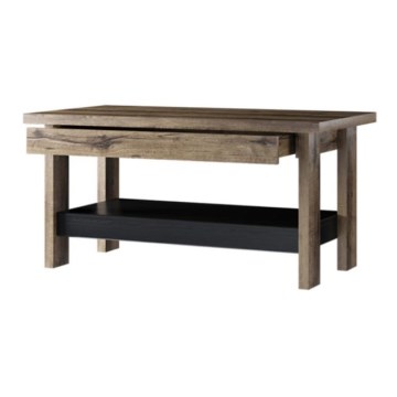 Mesa de centro LANDU 50x100 cm castanho/preto