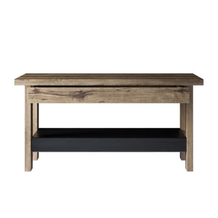 Mesa de centro LANDU 50x100 cm castanho/preto