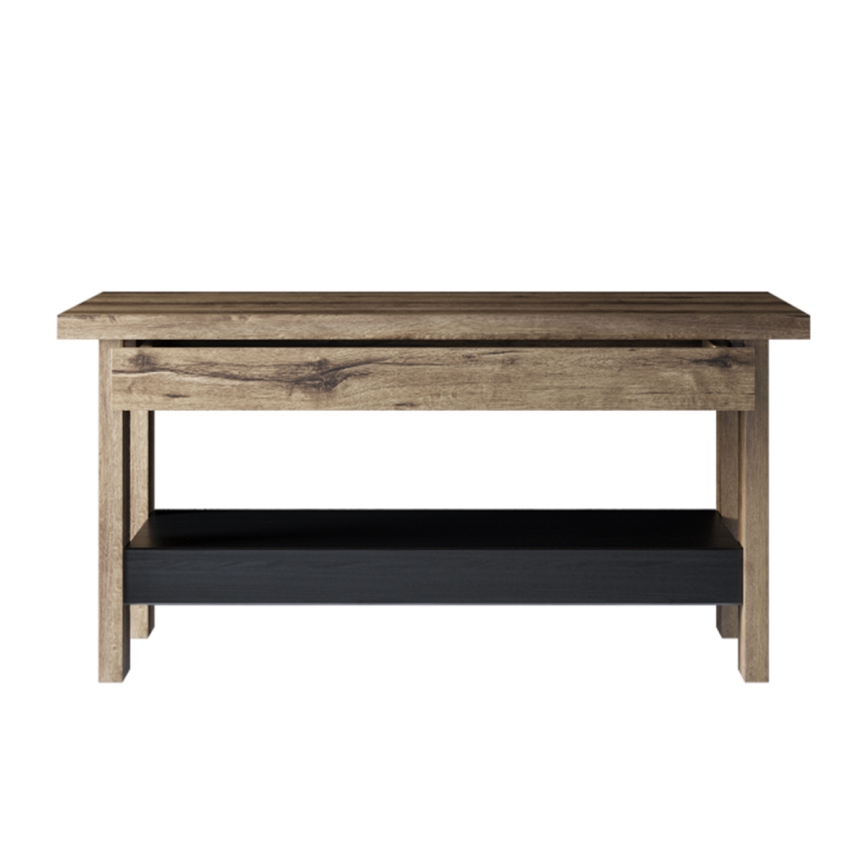 Mesa de centro LANDU 50x100 cm castanho/preto