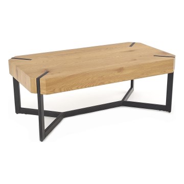 Mesa de centro LAVIDA 43x110 cm dourado carvalho/preto