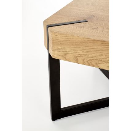 Mesa de centro LAVIDA 43x110 cm dourado carvalho/preto