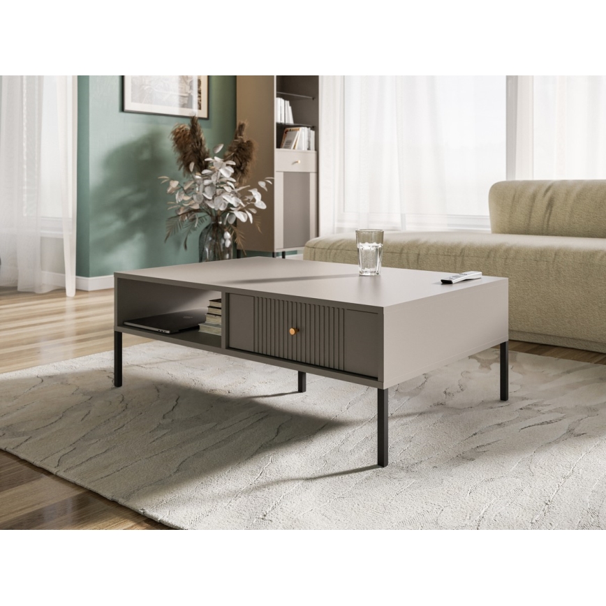 Mesa de centro LUE bege/preta