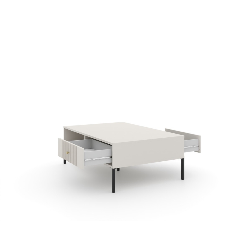 Mesa de centro LUE bege/preta