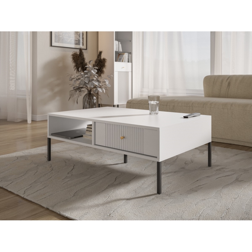 Mesa de centro LUE branca/preta
